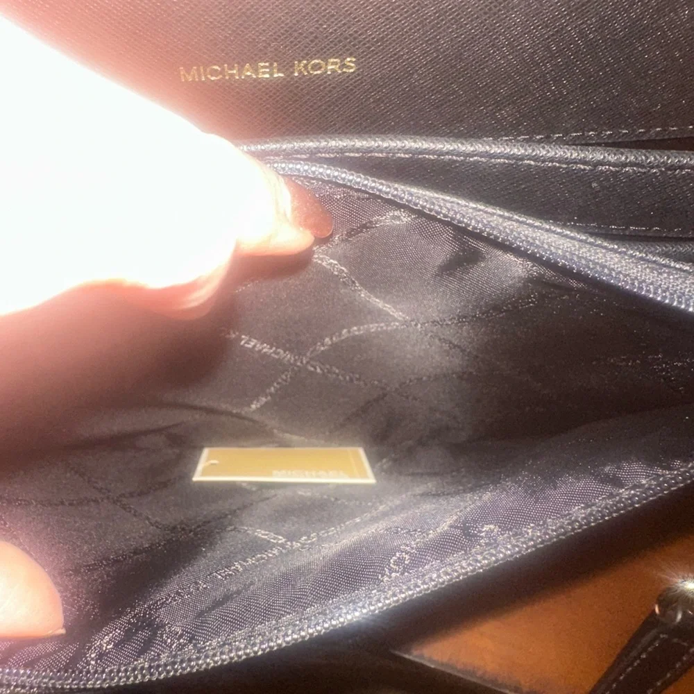 Two Michael Kors bags! One belt bag one crossbody. Black and tan - Picture 9 of 9